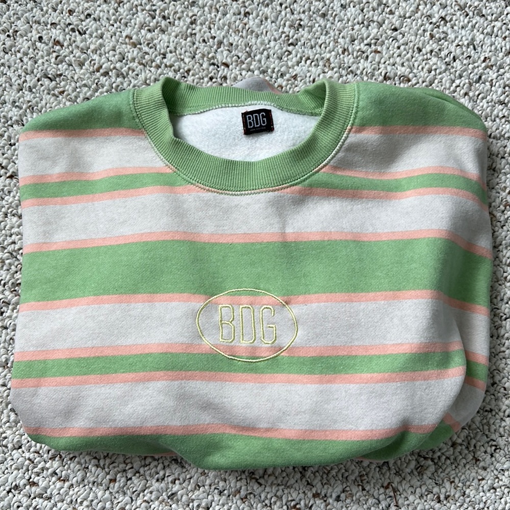 Urban Outfitters BDG Cropped Bottom Striped Sweater